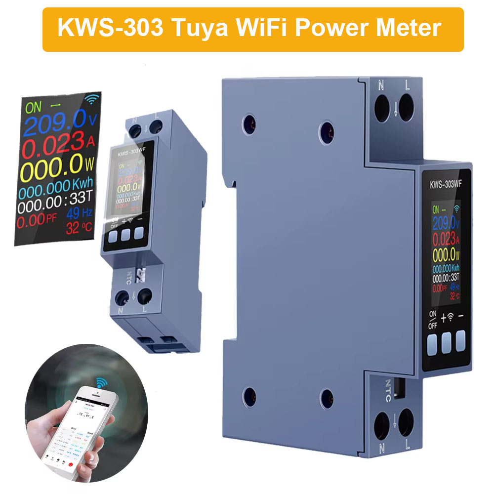 Battery Monitor Coulometer - Medidor de Energía WiFi Tuya KWS-303