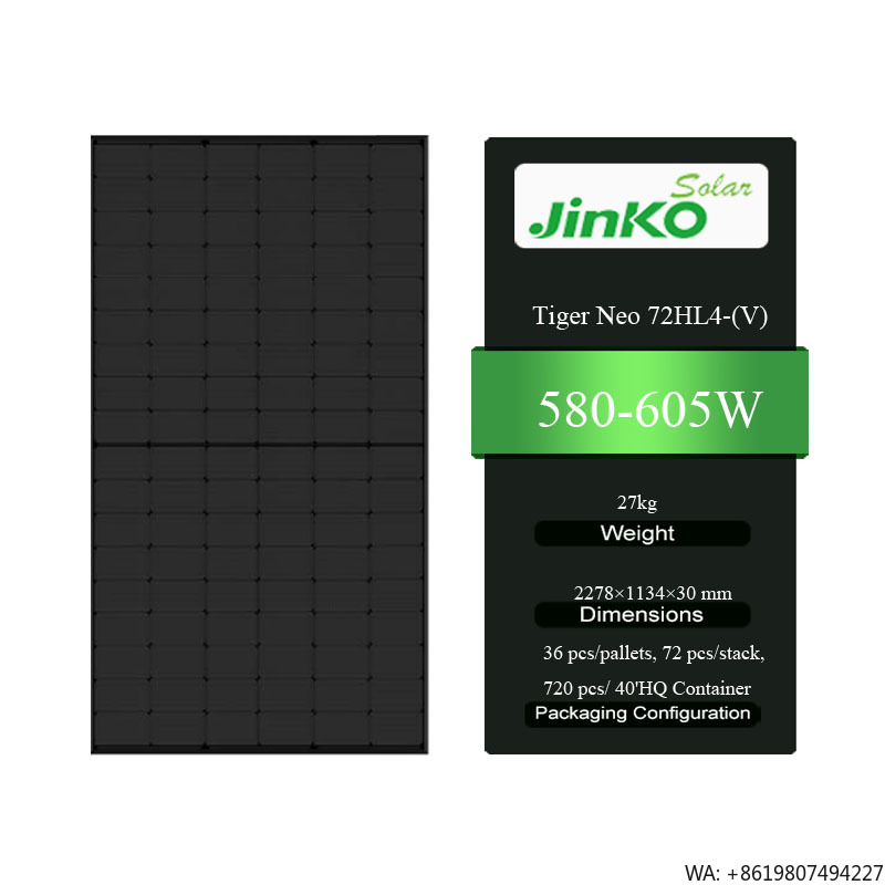 Jinko Solar Panel Tiger Neo - Panel Solar Jinko Tiger Neo 72HL4-(V)